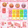 24 Pack Valentines Day Gifts for Kids Classroom Fidget Stress Balls with Valentines Cards for Kids School, Stress Relief Toys Squeeze Balls for Boys Girls Classroom Exchange Gifts Class Party Favors view 2