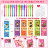 24 Pack Valentines Day Gifts for Kids Classroom LED Invisible Ink Pen with Valentines Cards for Kids School, Spy Pen Magic Gifts Valentines for Class Exchange Cards Prizes Party Favors for Boys Girls view 2