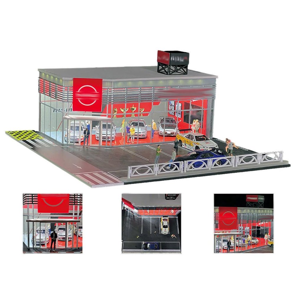 1/64 Scale Mini Building Scene Model (Cars Figures Not Included)