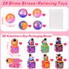 28 Pack Kids Valentines Day Gifts for School Galaxy Slime with Valentines Day Cards Space Gift Boxes, Valentine for Kids Classroom Valentines for Class Exchange Gifts Prizes Favors Favors for Boy Girl view 2