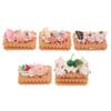 Abaodam 5pcs Simulation Dessert Cookie Model with Layered Cream and Fruit Childsafe PVC Fake Food Realistic Props for Party Decorations Kitchen Display Photography and Baking Classroom view 1