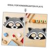 BCOATH 10pcs Zoo Animal Felt Masks for Raccoon and Amphibian Style with Elastic Strap Soft Lightweight for Jungle Themed Birthday Parties Classroom Performances view 3