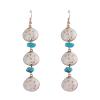 8.9 * 1.5cm Bohemian Alloy Geometric Enamel Earrings For Women ,white,8.9 * 1.5cm view 1