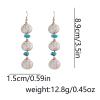 8.9 * 1.5cm Bohemian Alloy Geometric Enamel Earrings For Women ,white,8.9 * 1.5cm view 2