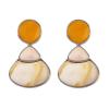7 * 4.1cm Retro Alloy Resin Geometric Earrings For Women,silvery,7 * 4.1cm view 1