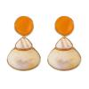 7 * 4.1cm Retro Alloy Resin Geometric Earrings For Women,silvery,7 * 4.1cm view 2