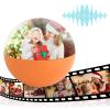 Memory Sphere Ball - Memory Orb - 2.7" 3D Ultrasound Crystal Ball Video Player - Personalized Digital Memory Display, Uploadable Videos & Photos, DIY Gift for Anniversary, Birthday (1PCS Orange) view 3
