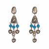 8.9 * 2cm Vintage Irregular Heart-Shaped Tassel Earrings,golden,8.9 * 2cm view 1