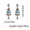 8.9 * 2cm Vintage Irregular Heart-Shaped Tassel Earrings,golden,8.9 * 2cm view 3