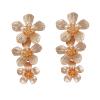 4.7 * 2cm Vintage Alloy Flower Earrings For Women,silvery,4.7 * 2cm view 2