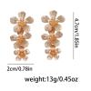 4.7 * 2cm Vintage Alloy Flower Earrings For Women,silvery,4.7 * 2cm view 3