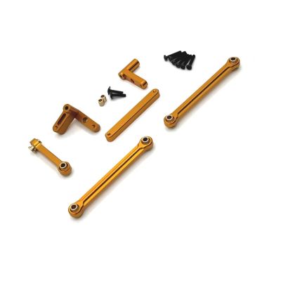 Rc Upgrades Parts For HuanSu 14321 For JJRC C8802 YDJ-D879 1/14 RC Car Parts Metal Upgraded Steering Rod Decorative Accessories(Yellow)