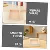 BCOATH Wooden Sand Pit Table Stable Square Sandbox Tray for Indoor Playrooms Natural Wood Sand Storage Box Preventing Spills for Small Spaces view 3