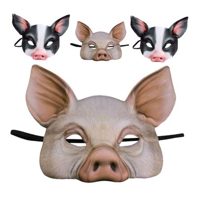 Abaodam 4pcs Half Face Animal Cosplay Masks for Masquerade Carnival Halloween Party Dress Up Breathable Festival Accessories White and Black