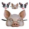 Abaodam 4pcs Half Face Animal Cosplay Masks for Masquerade Carnival Halloween Party Dress Up Breathable Festival Accessories White and Black view 1