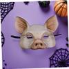 Abaodam 4pcs Half Face Animal Cosplay Masks for Masquerade Carnival Halloween Party Dress Up Breathable Festival Accessories White and Black view 4