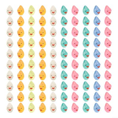 100 Glow in the Dark Mini Rubber Duck Resin Figures, Assorted Color Tiny Duck Statues for Garden Dcor, Dollhouse Accessories, DIY Crafts and Landscape Ornaments