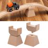 KiBcsLic 2X Train Track Bridge Piers Rotating Wood for Kids for Toy Train Track Accessories Educational Hand Eye Coordination view 2