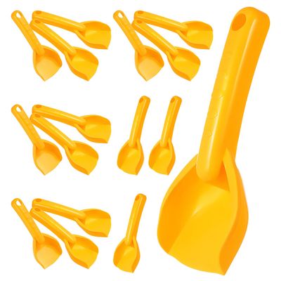 BESPORTBLE 16pcs Beach Sand Shovels Mini Plastic Diggers for Sandbox Digging Planting Snow Play Lightweight Orange Tools for Outdoor Fun