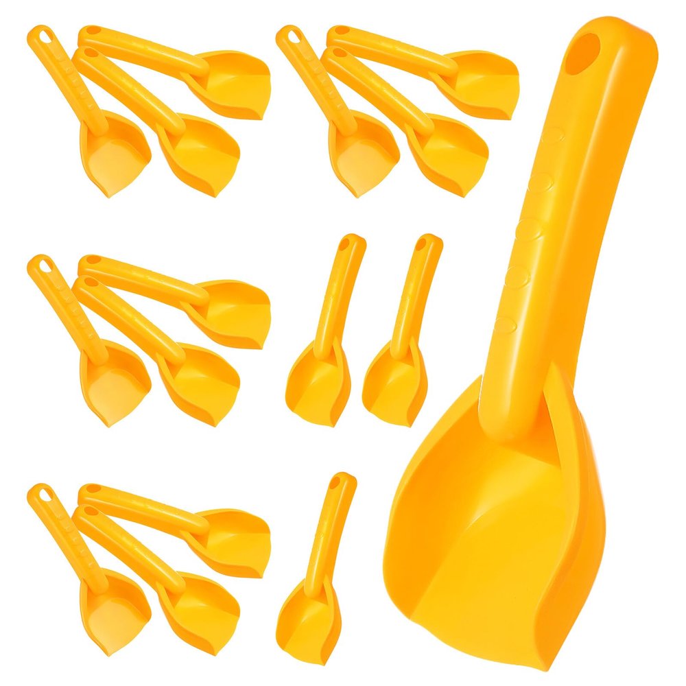 BESPORTBLE 16pcs Beach Sand Shovels Mini Plastic Diggers for Sandbox Digging Planting Snow Play Lightweight Orange Tools for Outdoor Fun