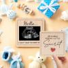 1PC Grandparent Reveal Keepsake Baby Announcement Sign First Time Grandparents Ultrasound Photo Gift Baby Coming Soon Announcement Pregnancy Reveal to Husband Friends Auntie Uncle Keepsake view 3