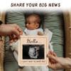 1PC Grandparent Reveal Keepsake Baby Announcement Sign First Time Grandparents Ultrasound Photo Gift Baby Coming Soon Announcement Pregnancy Reveal to Husband Friends Auntie Uncle Keepsake view 4