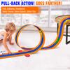 Tyholoo 3-Lane Flexible Race Track for Kids 3+ with Fixed Base & Strong Suction Cups, 6 1/64 Scale Pull-Back Cars view 2