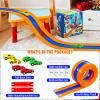 Tyholoo 3-Lane Flexible Race Track for Kids 3+ with Fixed Base & Strong Suction Cups, 6 1/64 Scale Pull-Back Cars view 3