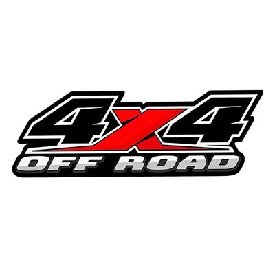 4x4 Off Road Vinyl Decal Stickers, 2 Pack Waterproof Bumper Stickers for Cars, Trucks, SUVs, Vans, White and Black, Outdoor Compatible E014