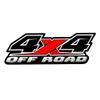 4x4 Off Road Vinyl Decal Stickers, 2 Pack Waterproof Bumper Stickers for Cars, Trucks, SUVs, Vans, White and Black, Outdoor Compatible E014 view 1