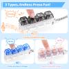 3 Pack Keyboard Fidget Toy Clicky, Creamy & Silent Stress Relief Fidget Clicker Keychain Quiet Fidget Toys for Adults, Boost Focus & Calm Anxiety at Work, Travel Ideal Stress-Relief Gift view 2