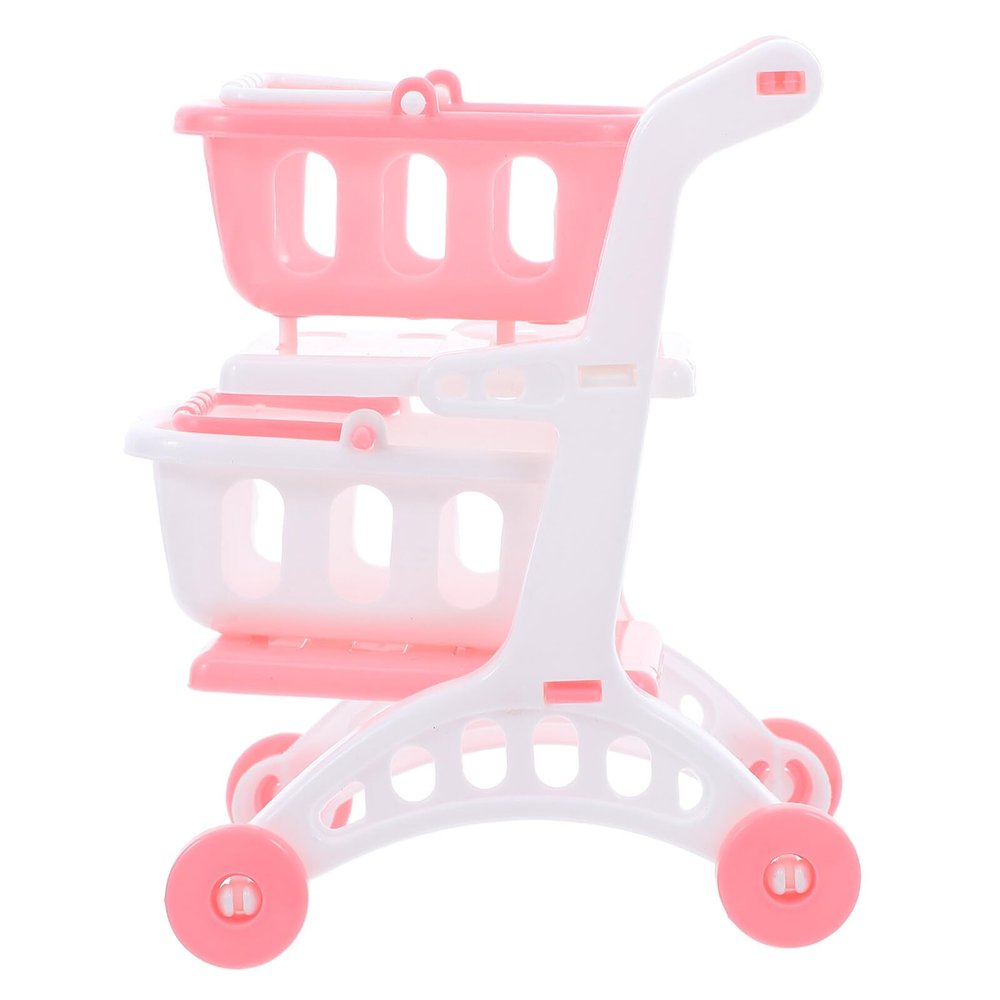 SUPVOX 8pcs Miniature Grocery Cart Design Pretend Play Supermarket Handcart for Boys Materials Portable Storage Organizer