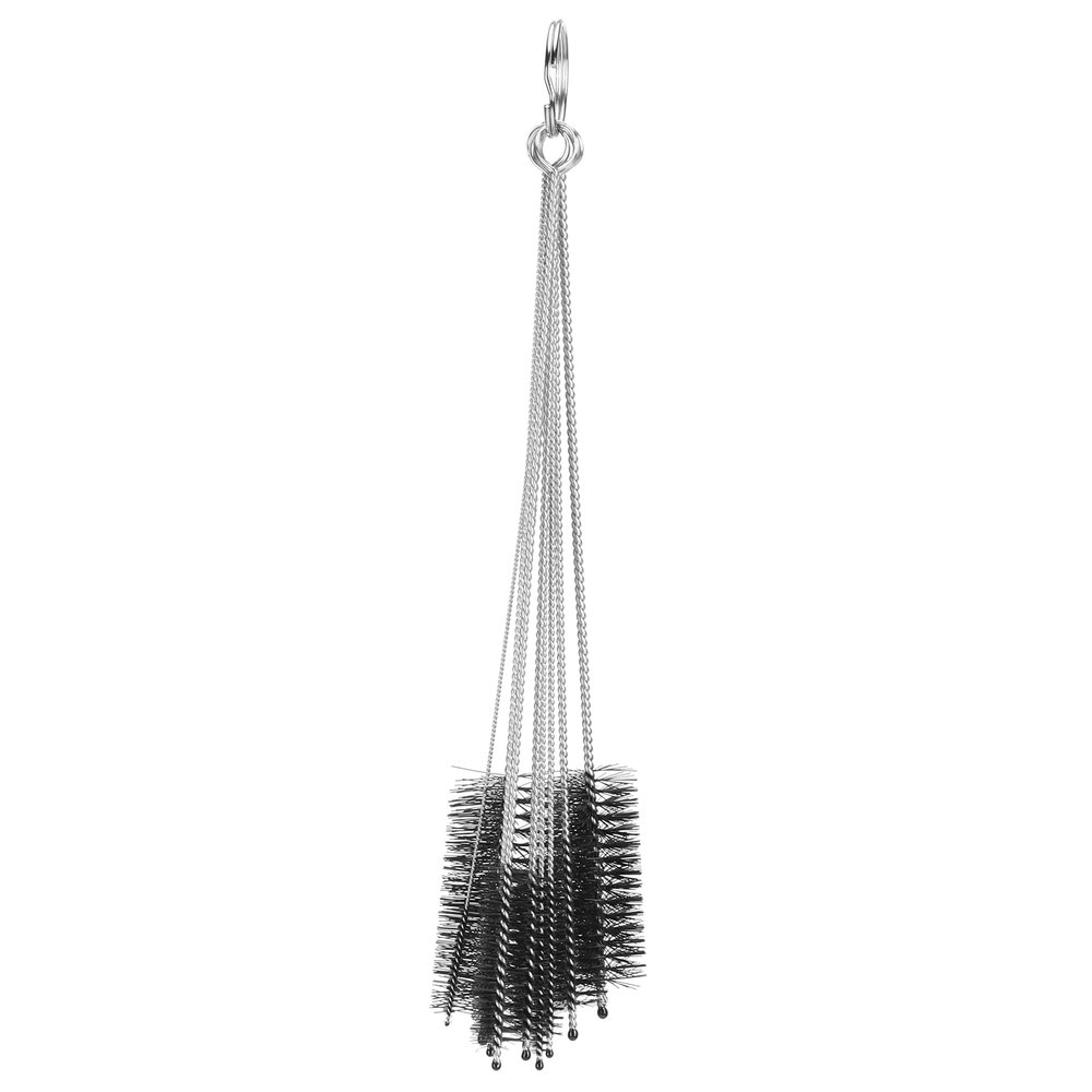 10 - Piece Stainless Steel Bottle Maintenance Brush Set | High - Density Nylon Brushes for Straws/Tubes/Hoses | Oxidation - Protected Spiral Design for Infant Bottles,