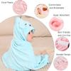  12 PCS Baby Bath Towels Set, 3 PCS Hooded Baby Towels & 9 PCS Washcloths, 32x32 Inches Ultra Absorbent Cute Soft Newborn Essentials Gift for Boys & Girls (Pink + Brown + Blue) view 4