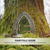 6-Piece Fairy Door Set - 3D Wooden Miniature Fairy House for Outdoor Tree & Wall Decoration, DIY Garden Ornament view 4
