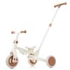 TERRUPEX 7 in 1 Foldable Baby Tricycle with Adjustable Parent Handle, Removable Pedals & Canopy, Convertible Toddler Push Bike with Safety Guardrail, Multi-Function Trike (Ivory) view 3
