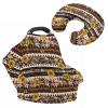 2 Piece Car Seat Covers with U-Shaped Pillowcase, Sunflower Aztec Print Multi-use Cover Carseat Canopy, Breathable Breastfeeding Cover for Babies, Boys & Girls Shower Gifts view 1