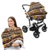 2 Piece Car Seat Covers with U-Shaped Pillowcase, Sunflower Aztec Print Multi-use Cover Carseat Canopy, Breathable Breastfeeding Cover for Babies, Boys & Girls Shower Gifts view 4