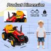 12V Electric Kid Ride on Tractors, Electric Vehicles Powered by Remote Control Batteries, Children can Ride on Toys, Music, LED Lights, Bluetooth (Red) view 2