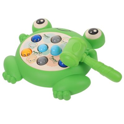 COOLHIYA Whack Frog Game with Hammer Interactive Learning for Hand-Eye Coordination Problem Solving and Stress Relief Plastic Activity Educational Game for Boys