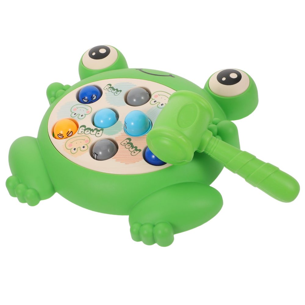 COOLHIYA Whack Frog Game with Hammer Interactive Learning for Hand-Eye Coordination Problem Solving and Stress Relief Plastic Activity Educational Game for Boys