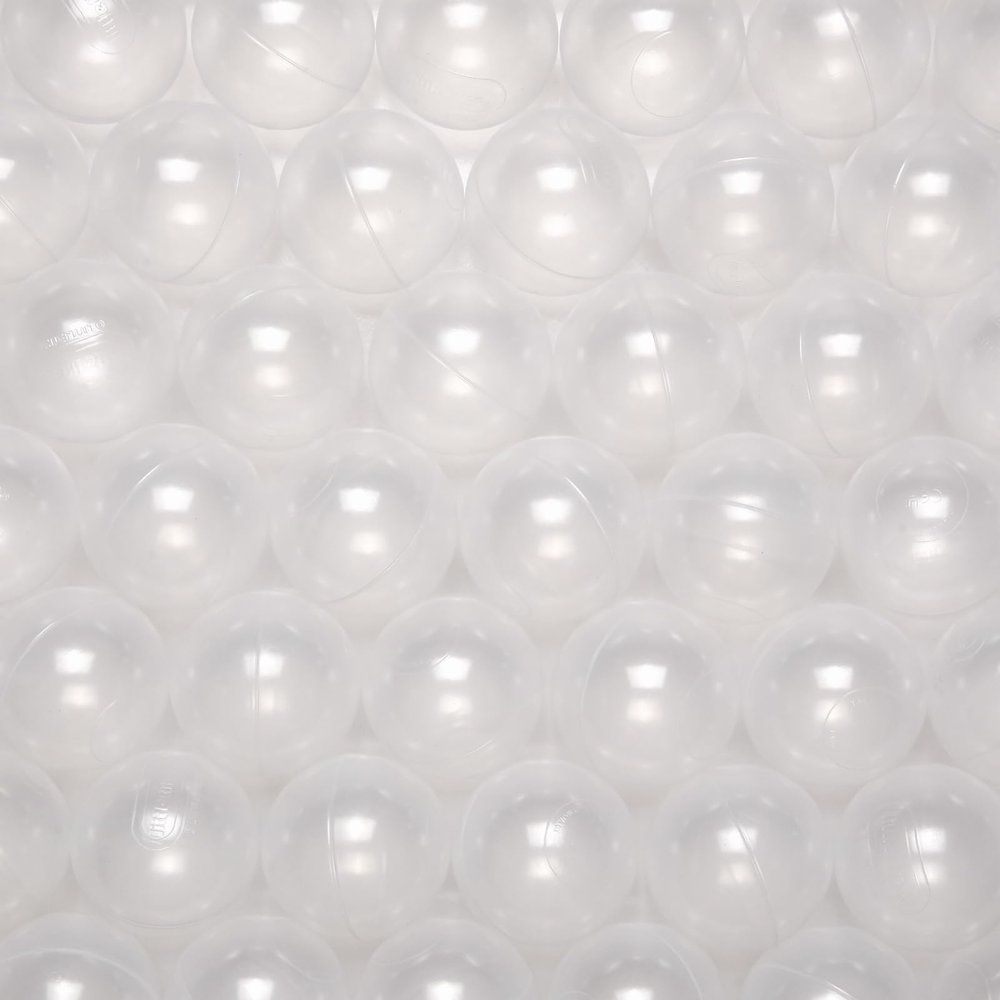 TRENDPLAY Large Ball Pit Balls 50 Count 2.75 Inch, Big Neutral Balls Bulk Non Toxic for Toddler Baby Kids Dogs,Party, 50pcs,Clear