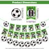2Pcs Soccer Happy Birthday Banner, Soccer Birthday Banner, Football Theme Bunting Sign for Kids Boys Girls Sports Themed Birthdays Party Decorations Supplies view 2