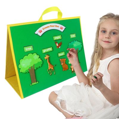 Felt Board - 16.5 * 12.6 * 0.6in Felt Board for Classroom, Double-Sided Foldable Feltss Learning Boardss | Convenient Feltt Boardd for Preschool Storytelling and Homes chooling