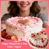 10 Pcs Happy Valentine's Day Cake Topper Gold Acrylic Mirror Cake Decor for Valentine Party Anniversary Cake Decorations view 2