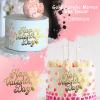 10 Pcs Happy Valentine's Day Cake Topper Gold Acrylic Mirror Cake Decor for Valentine Party Anniversary Cake Decorations view 3