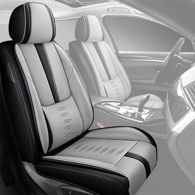 VIUDMEK Front Set Car Seat Covers for Mercury Marauder 2003-2004 Leather Seat Covers Waterproof Only Front Seats Car Seat Protectors Breathable Seat Cover Black+Grey