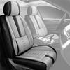 VIUDMEK Front Set Car Seat Covers for Mercury Marauder 2003-2004 Leather Seat Covers Waterproof Only Front Seats Car Seat Protectors Breathable Seat Cover Black+Grey view 1