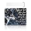 VOGDMKJG Motivational Wolf Quote TCG Playmat 17x14inch with Card Zones, Professional Desk Mat for MTG/TCG/CCG, Includes Storage Bag, Smooth Fabric Surface & Stitched Edges for Competitive Play view 1