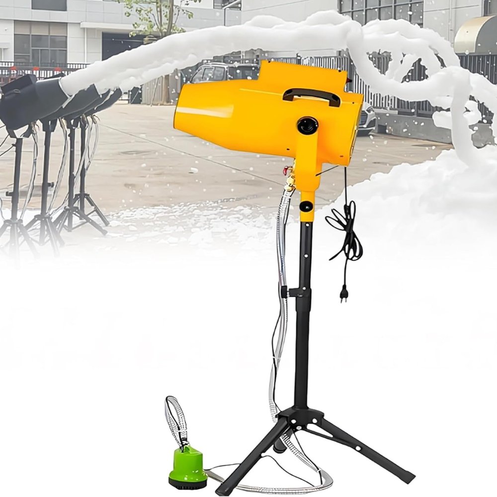MINHUIJIHUI Foam Machine for Party, Commercial Outdoor Foam Blaster for Party Events, Easy to Use Foam Making Toy with Large Foams Production, Equipped with A Tripod Stand and A Submersible Pump